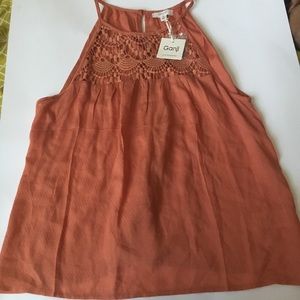 Brand new Ganji Los angeles orange tank top